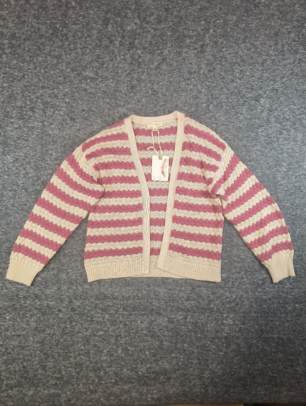 NWT Jessica Simpson Girl striped knit cardigan, 6x girl